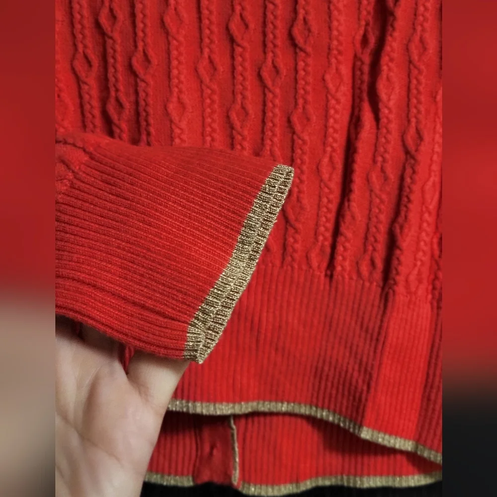 Brooks Brothers Coral Cable Knit Cardigan Sweater - Picture 6 of 9